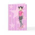 Anime Little Pop Star Princess Birthday Card by mariannegilliand Anime Little Pop Star Princess Birthday Card