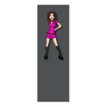 Anime Magenta Girl business cards