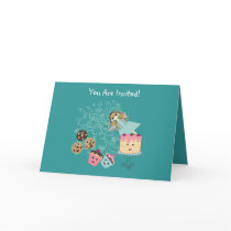 Anime Magical Days Invitation  Birthday cards