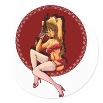 Anime/Manga Pinup Girl stickers