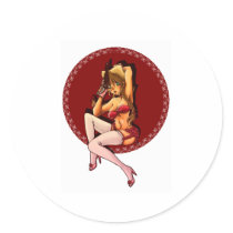 Anime/Manga Pinup Girl stickers by midnight766 Anime/Manga Pinup Girl stickers
