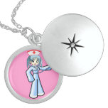 Anime Nurse & Stethoscope Sterling Silver Locket