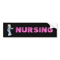 Anime Nurser with Stethoscope Bumper Stickers