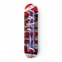 Anime Otaku red burst Skate Boards