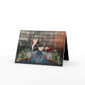 Anime Redhead Resting at Goth City Greeting Card by mrssocolov4 Anime Redhead Resting at Goth City Greeting Card