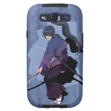 Anime Samurai  - Slate Blue Samsung Galaxy SIII Case