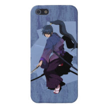 Anime Samurai - Slate Blue Cover For iPhone 5