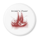 Anime's power refrigerator magnet
