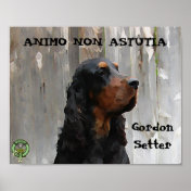 ANIMO NON ASTUTIA, Gordon Setter Poster
