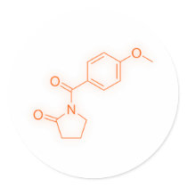 Aniracetam Chemical Structure Sticker