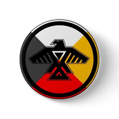 Anishinabek Dodem & 4 Directions Button by KABelleau