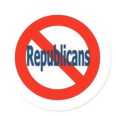 anit repubicans round stickers by unclegear