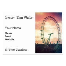 Anitiqued London Eye at Sunrise Business Cards