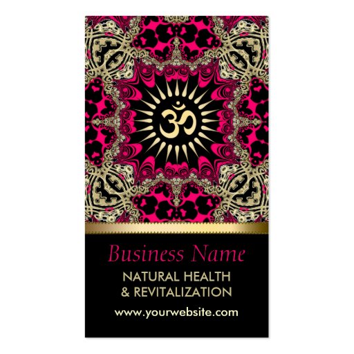 Anjali Yoga Eastern New Age Business Card (back side)