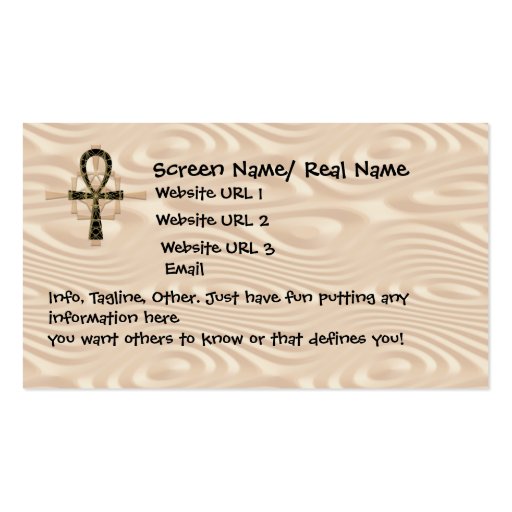 Ankh Intoduction Card Business Card Templates (front side)