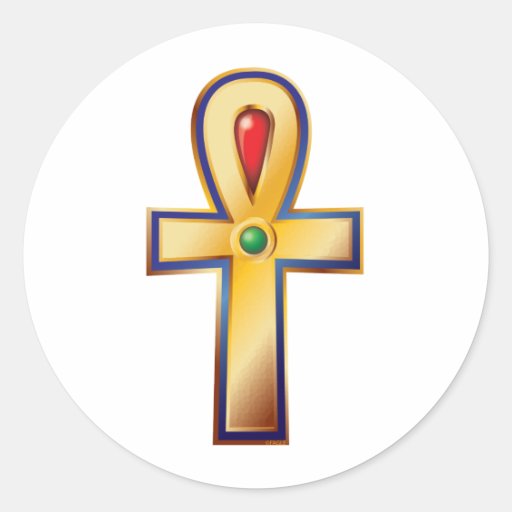 Ankh The Ancient Egyptian Symbol of Life Round Stickers Zazzle