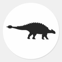 Ankylosaurus del dinosaurio etiquetas redondas
