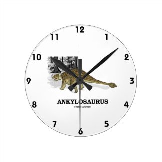 Ankylosaurus (Fused Lizard Dinosaur) Wallclock