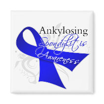 Ankylosing Spondylitis Awareness Ribbon Fridge Magnet