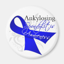 Ankylosing Spondylitis Awareness Ribbon Fridge Magnet
