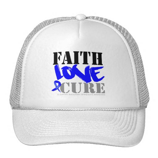 Ankylosing Spondylitis Faith Love Cure Mesh Hats