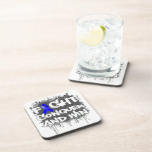 Ankylosing Spondylitis Fight Conquer and Win Drink Coaster