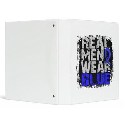 Ankylosing Spondylitis Real Men Wear Blue Vinyl Binders by awarenessgifts
