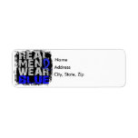 Ankylosing Spondylitis Real Men Wear Blue Return Address Label