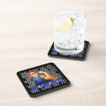 Ankylosing Spondylitis Rosie WE CAN DO IT Coasters