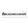 Anlagenmechaniker icon bumper sticker