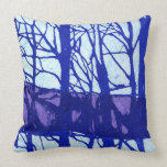 Ann Haaland Blue Trees Pillow pillows