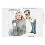 Ann Romney In A Binder Funny Gifts Tees & Cards cards