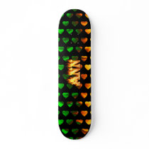 Ann skateboard fire and flames design