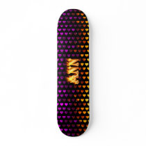 Ann skateboard fire and flames design