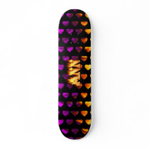 Ann skateboard fire and flames design