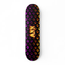 Ann skateboard fire and flames design