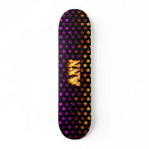Ann skateboard fire and flames design