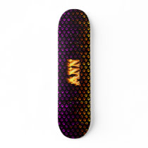 Ann skateboard fire and flames design