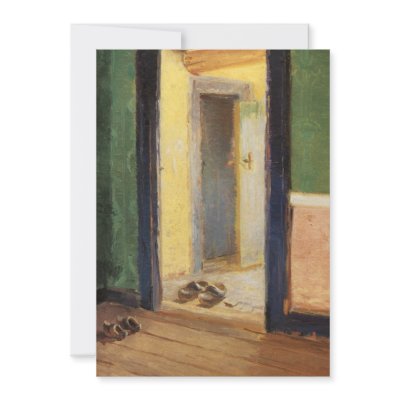 Anna Ancher Danish artist At Lunchtime wooden shoe Custom Invitation by TimelessPaintings