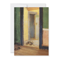 Anna Ancher Danish artist At Lunchtime wooden shoe Custom Invitation