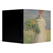 Anna Ancher returning from Flower Picking, 1902 3 Ring Binders