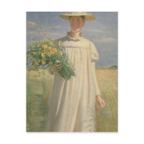 Anna Ancher returning from Flower Picking, 1902 Postcards