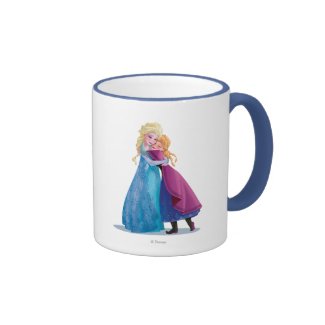 Anna and Elsa Hugging Mug