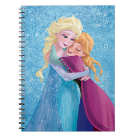 Anna and Elsa Hugging Spiral Notebook