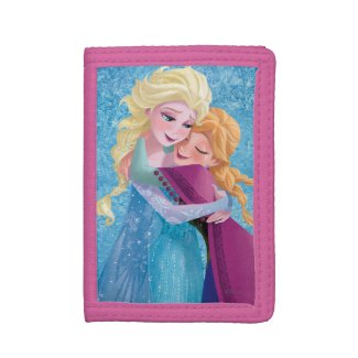 Anna and Elsa Hugging Tri-fold Wallet