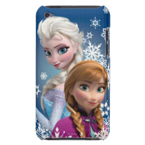 Anna and Elsa with Snowflakes Barely There iPod Case at Zazzle
