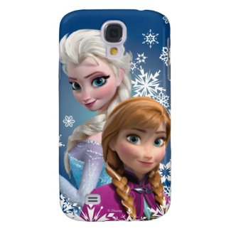 Anna and Elsa with Snowflakes Samsung Galaxy S4 Case