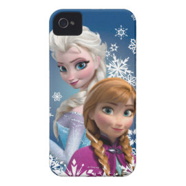 Anna and Elsa with Snowflakes iPhone 4 Covers