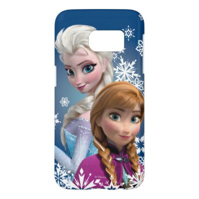 Anna and Elsa with Snowflakes Samsung Galaxy S7 Case