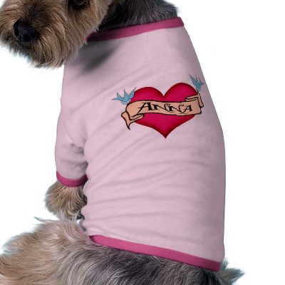 Anna - Custom Heart Tattoo T-shirts &amp; Gifts Pet Clothes by 